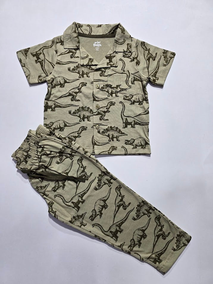 Boy's premium front open collar night suit