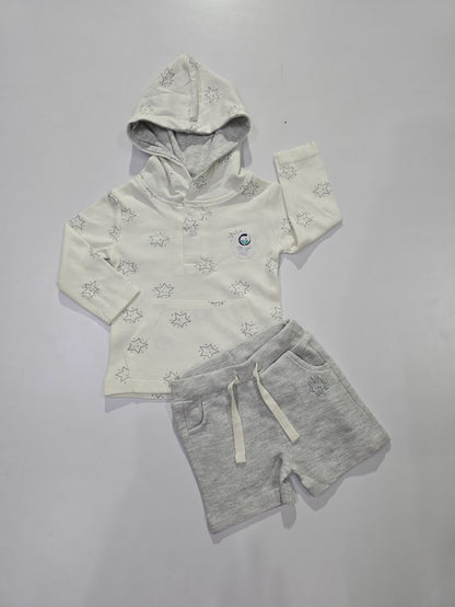 Baby's hoody shorts set