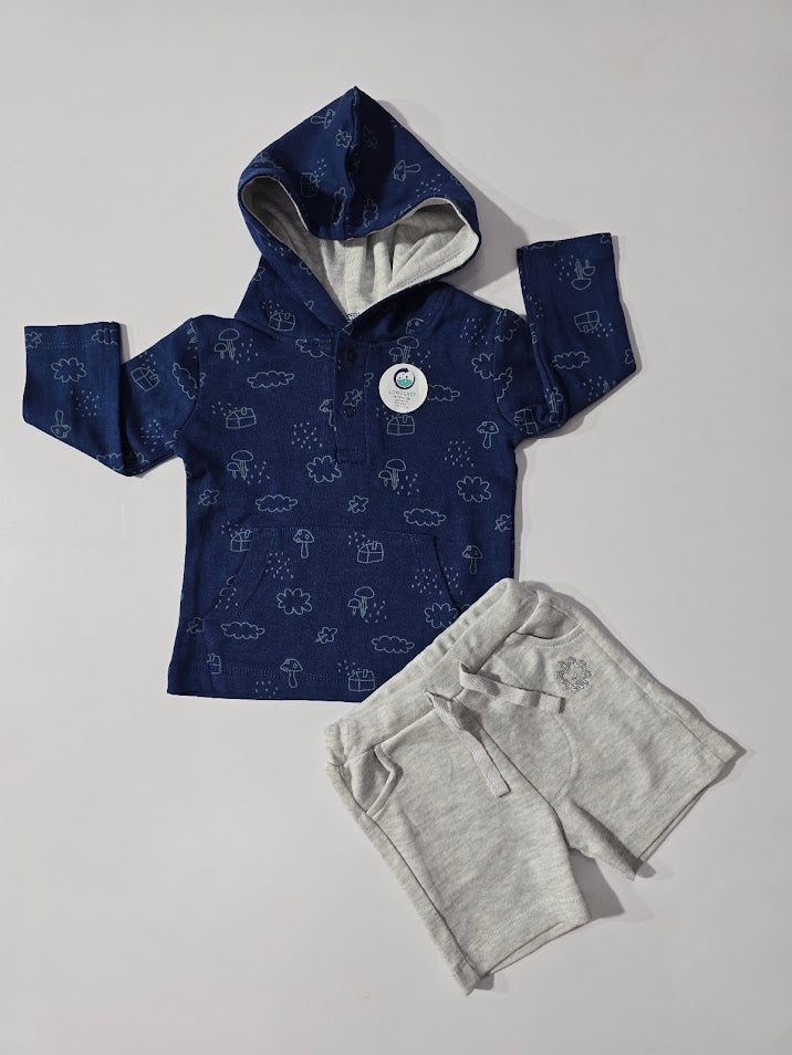 Baby's hoody shorts set