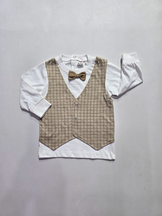 Baby's t-shirt with attached coat