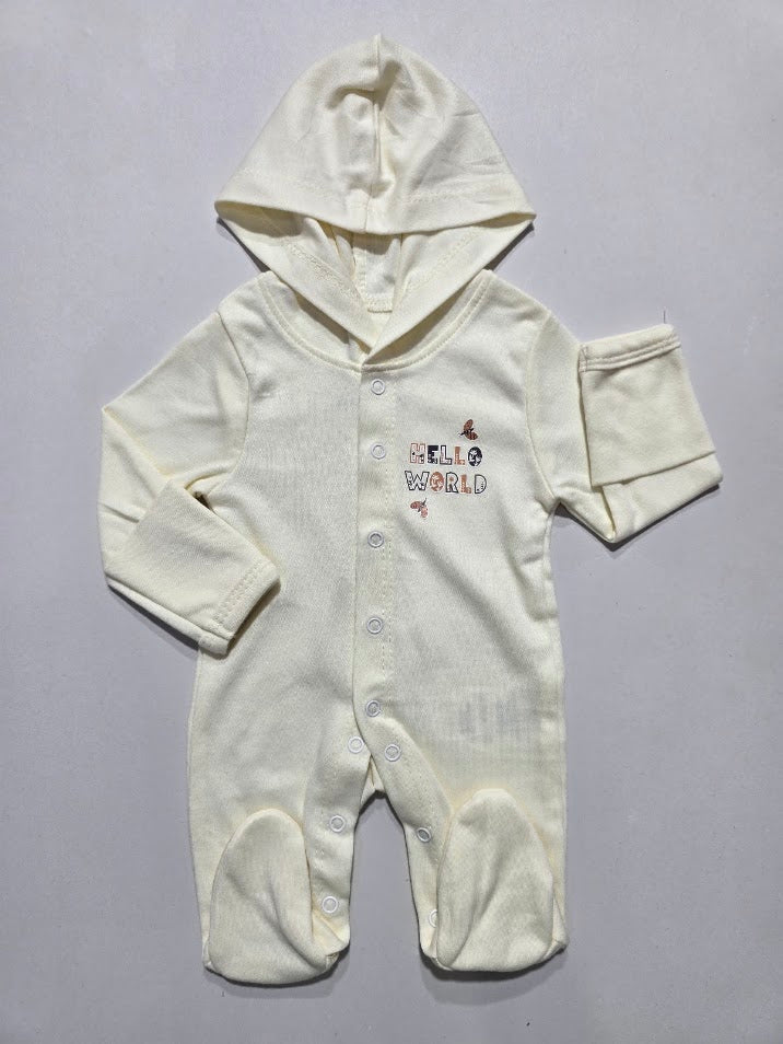 Baby's jumpsuit with hoodie