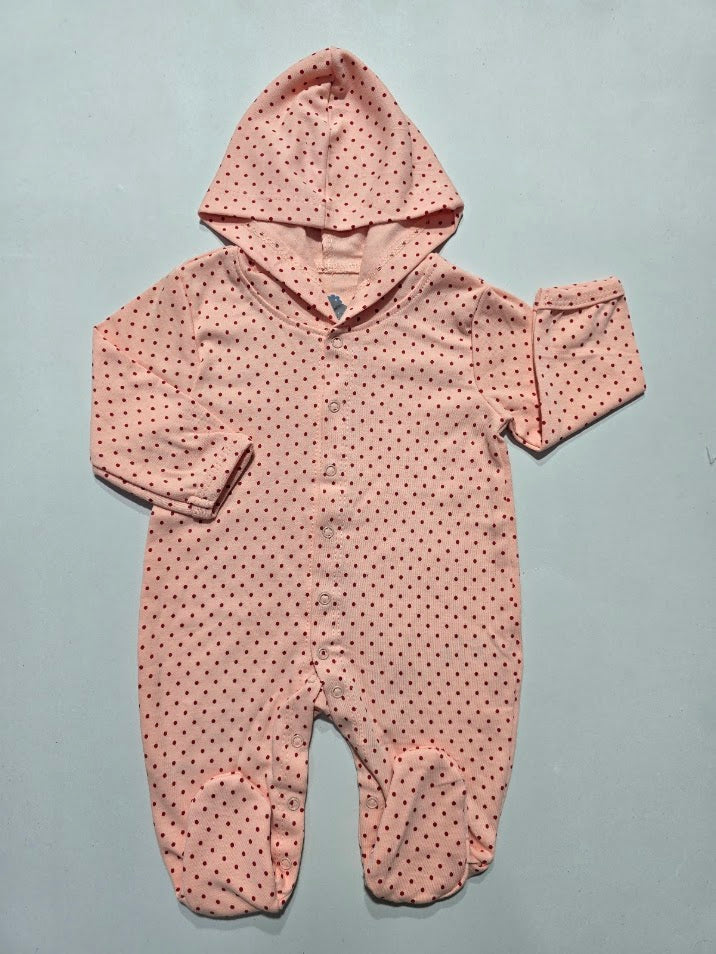 Baby's jumpsuit with hoodie