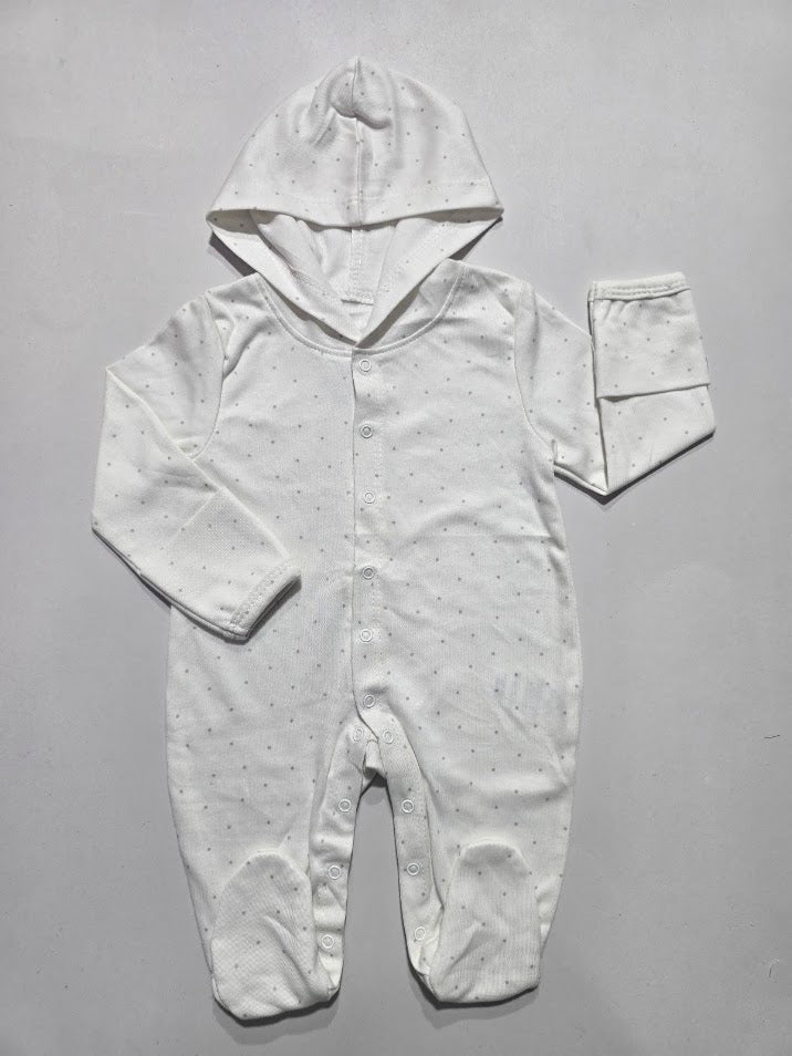 Baby's jumpsuit with hoodie