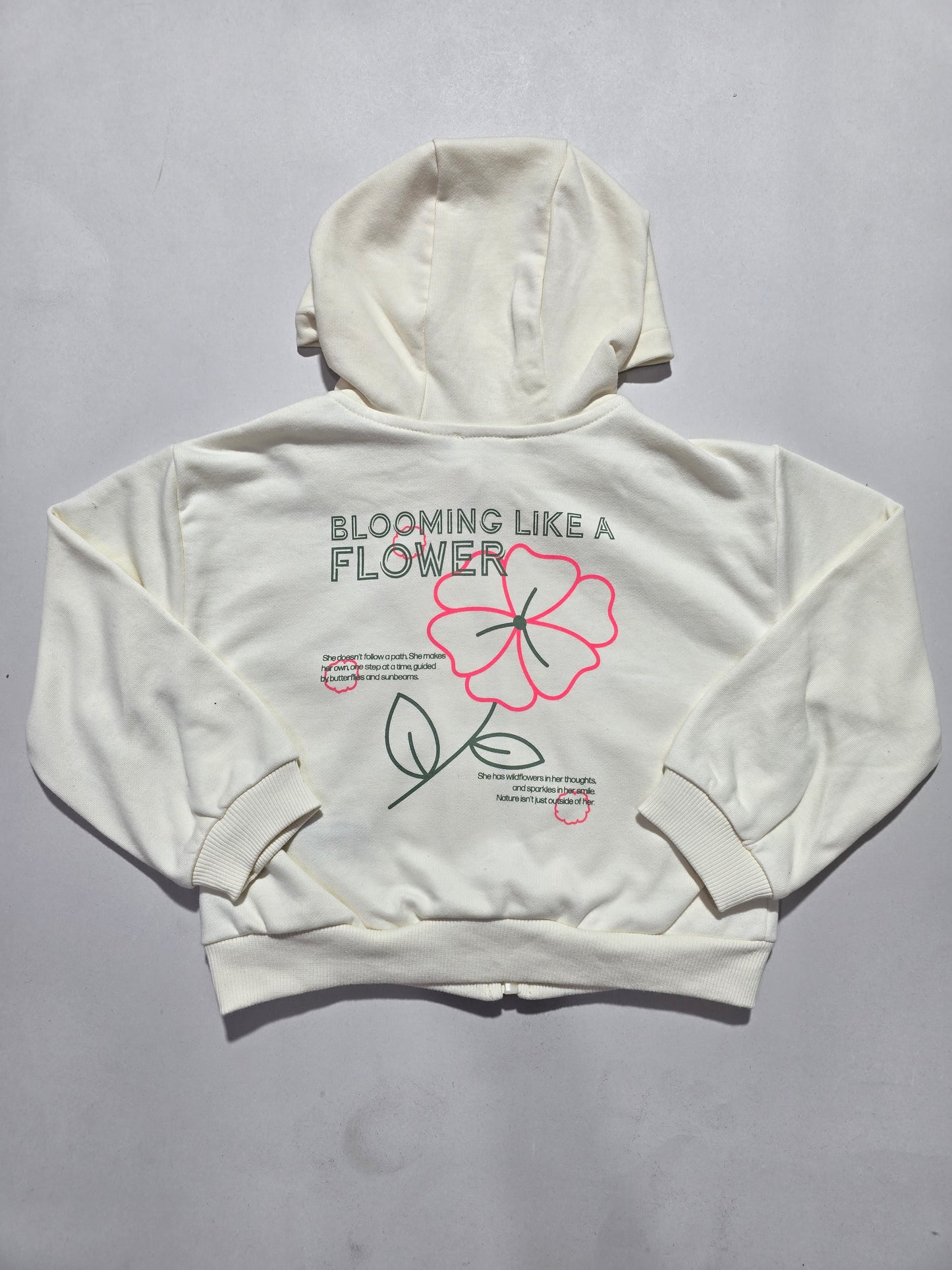 Girl's winter special full open zipper hoodie