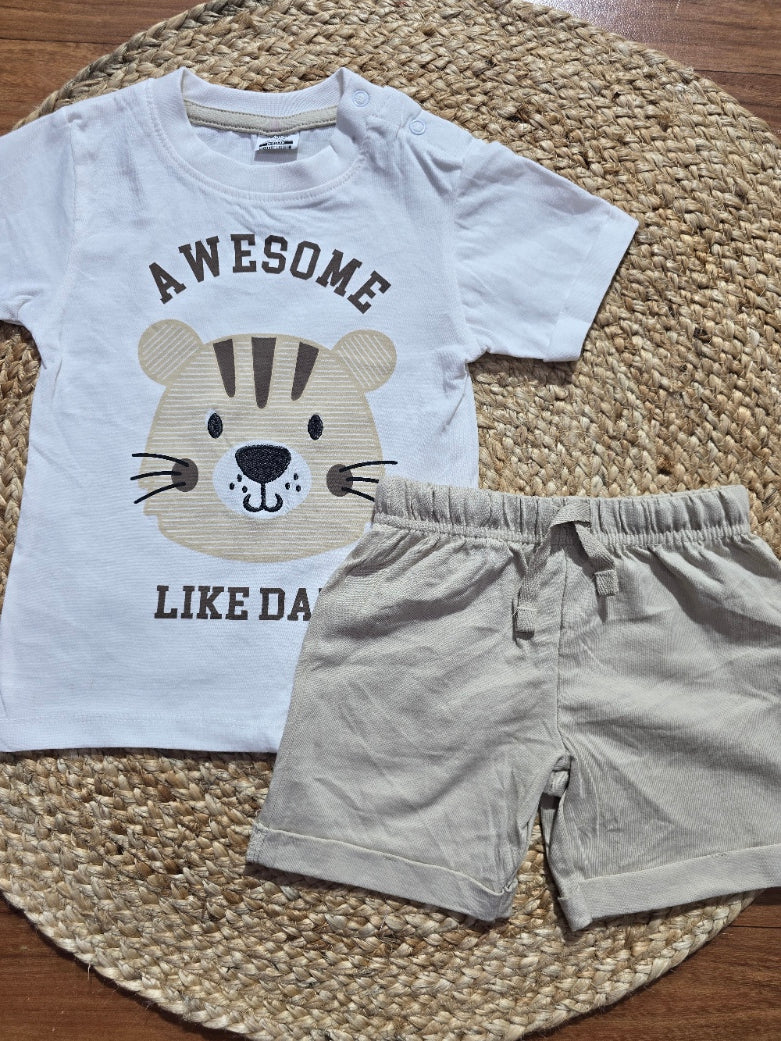 Baby's shorts set -Tiger