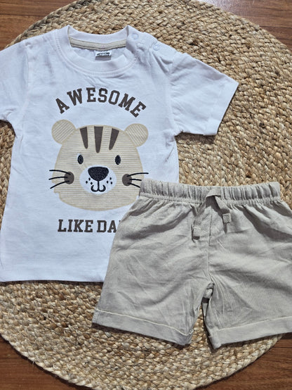 Baby's shorts set -Tiger