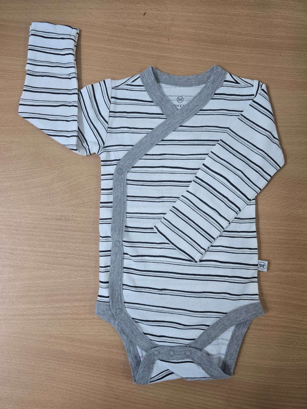 Baby's FS Court rompers - Black and White striped