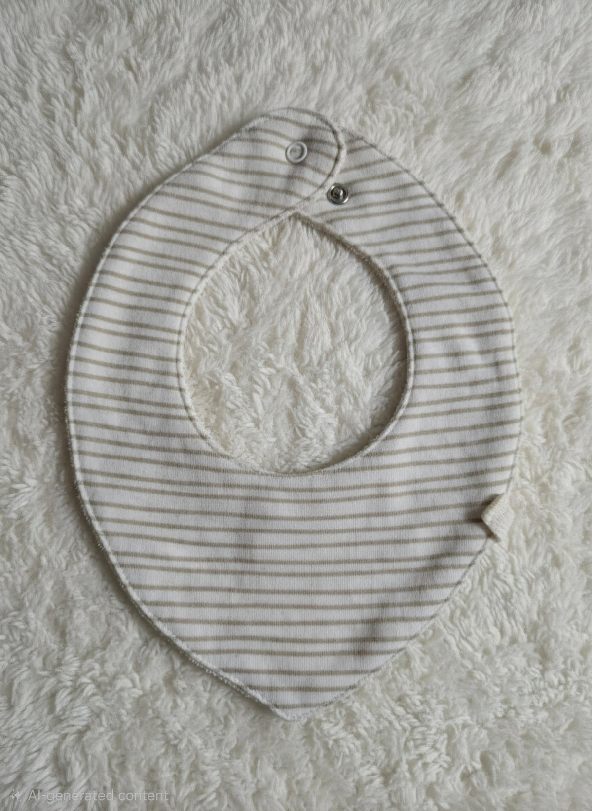 Baby's bibs - White and brown striped
