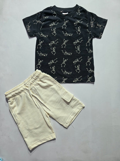 Boy's short set - skeleton