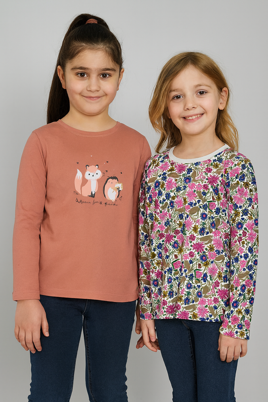 Girl's t-shirt (2 pcs combo)