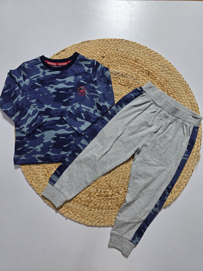 Baby's pant set - millitary (2 pack/ 2 top & 2 pant)