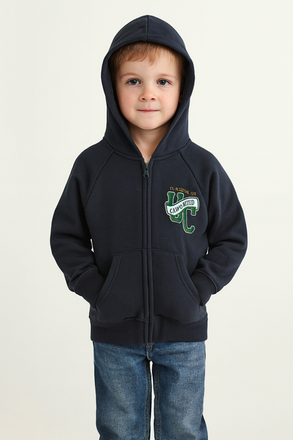 Boy's loop knit hoody zipper
