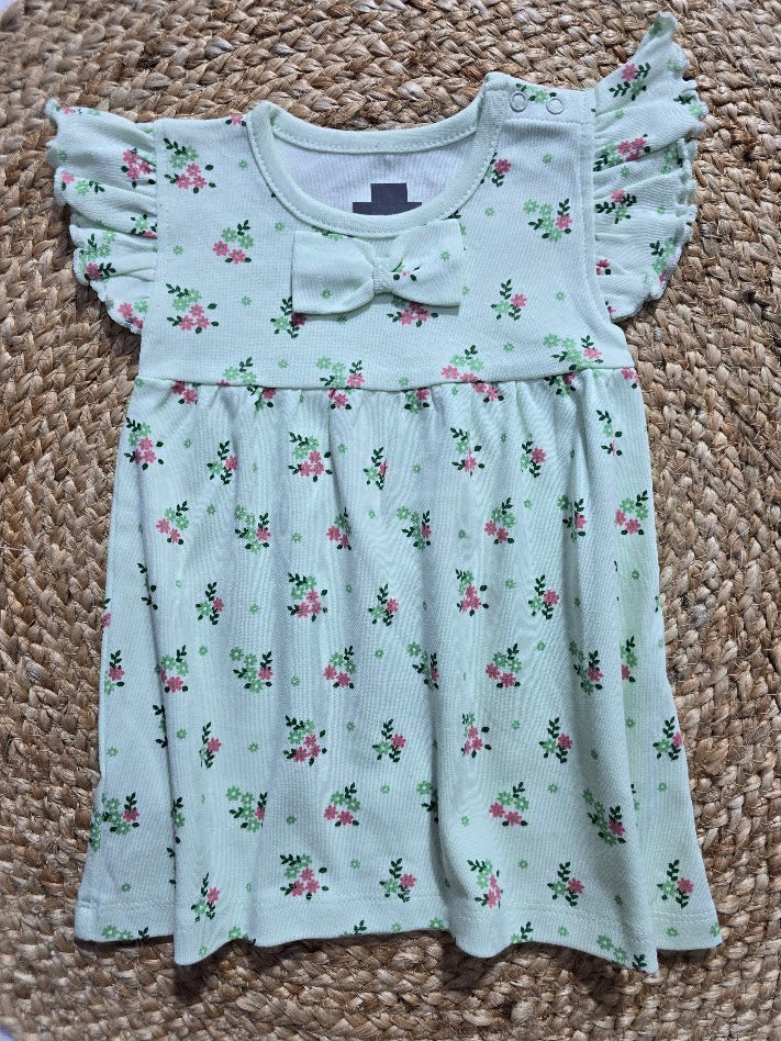 Baby's LS frock - L.green