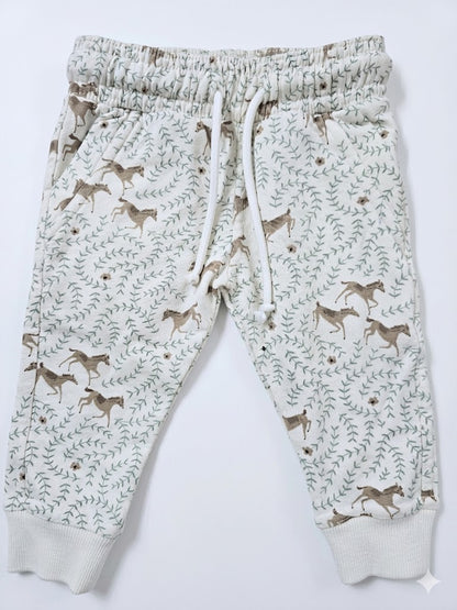 girl's loop knit pant - horse