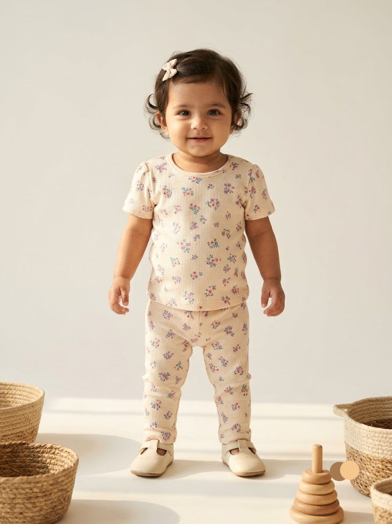 Baby girl's pant set - sandle buds