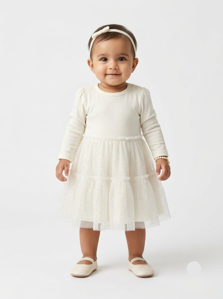 Baby's FS frock - white net