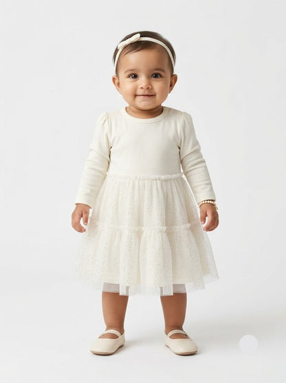 Baby's FS frock - white net