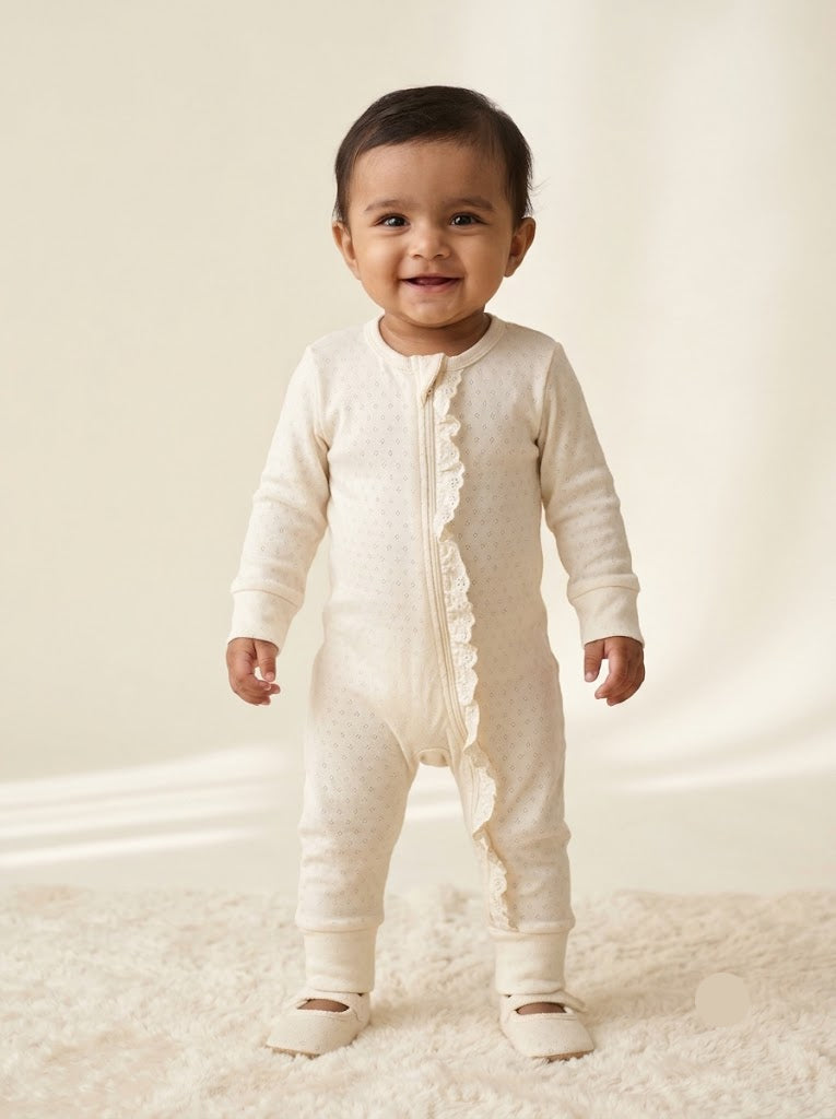 Baby's FS jumpsuit - Zip frill