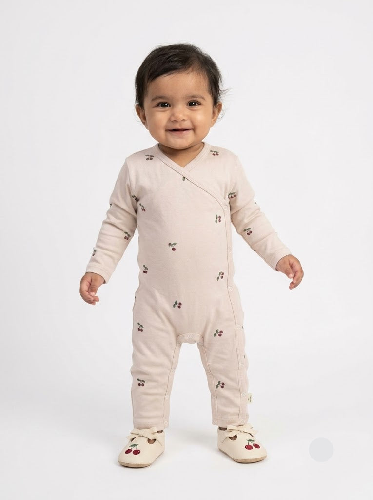 Baby's FS jumpsuit - peach cherry