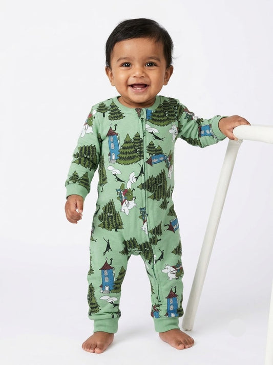 Baby's FS jumpsuit /sleepsuit - green