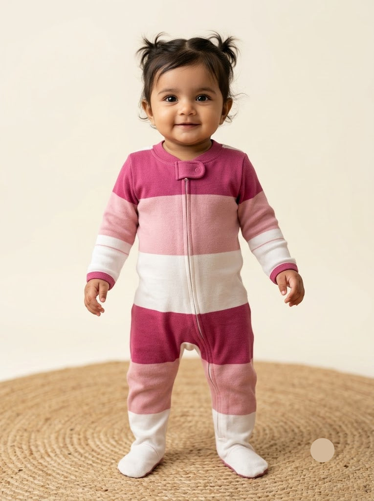 Baby's FS jumpsuit with shoe - Nude Rose