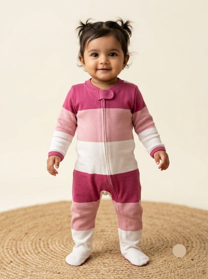 Baby's FS jumpsuit with shoe - Nude Rose