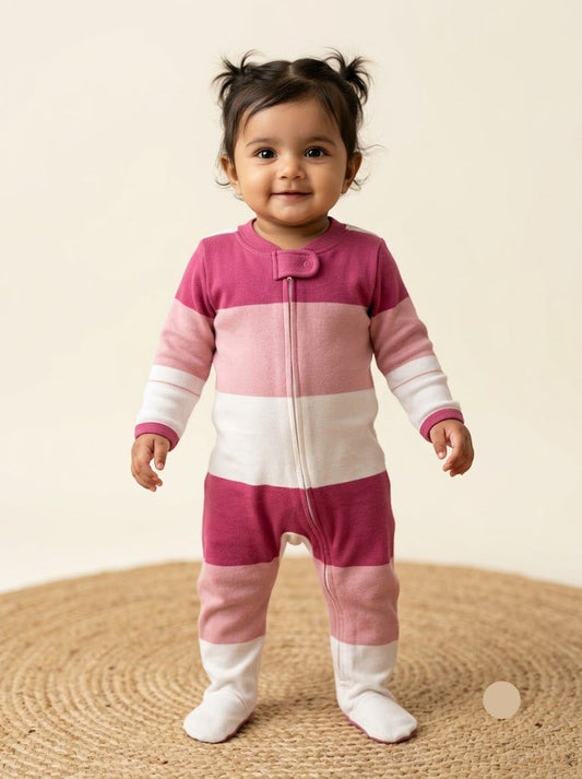 Baby's FS jumpsuit with shoe - Nude Rose