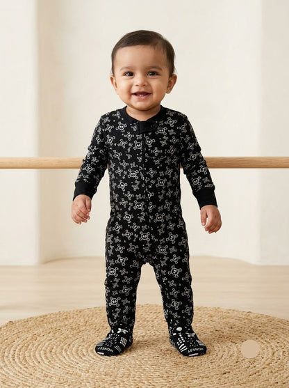 Baby's FS jumpsuit with shoe - Pirate skull