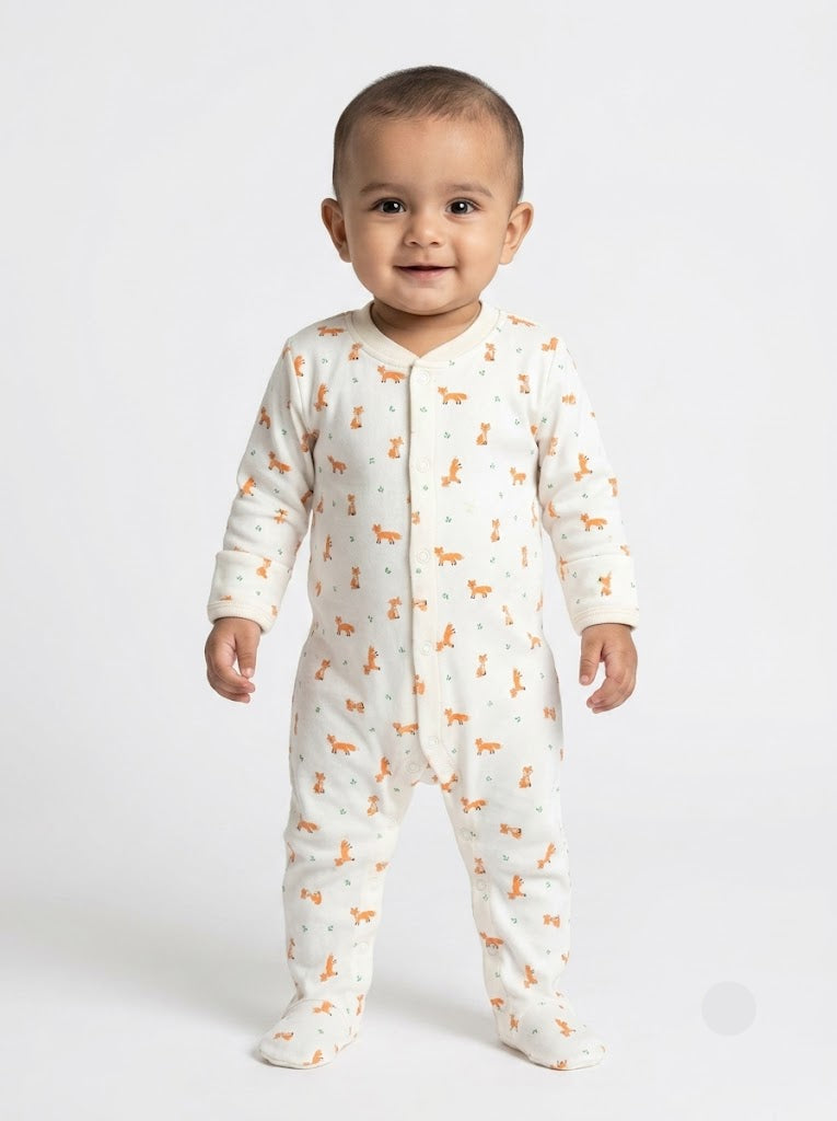 Baby's FS jumpsuit with shoe - mini fox