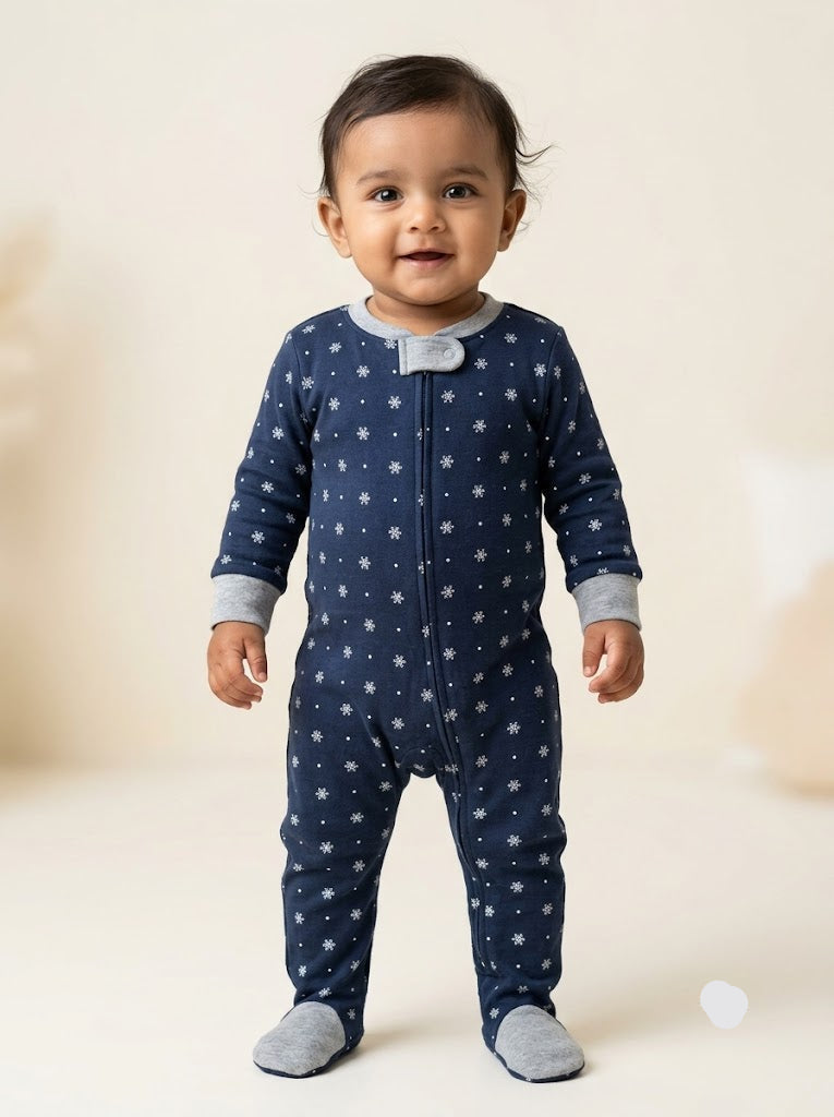 Baby's FS jumpsuit with shoe - snow drop
