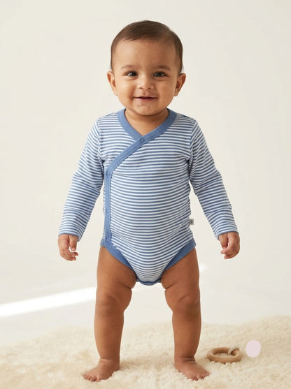 Baby's FS rompers - blue stripe