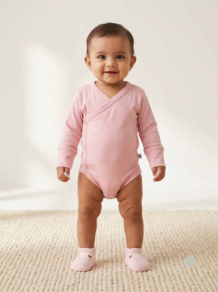 Baby's FS rompers - dark pink
