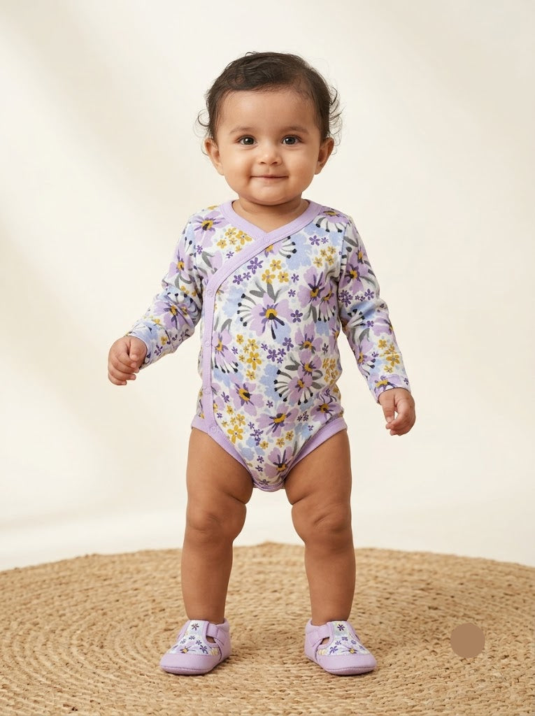 Baby's FS rompers - lav bloom