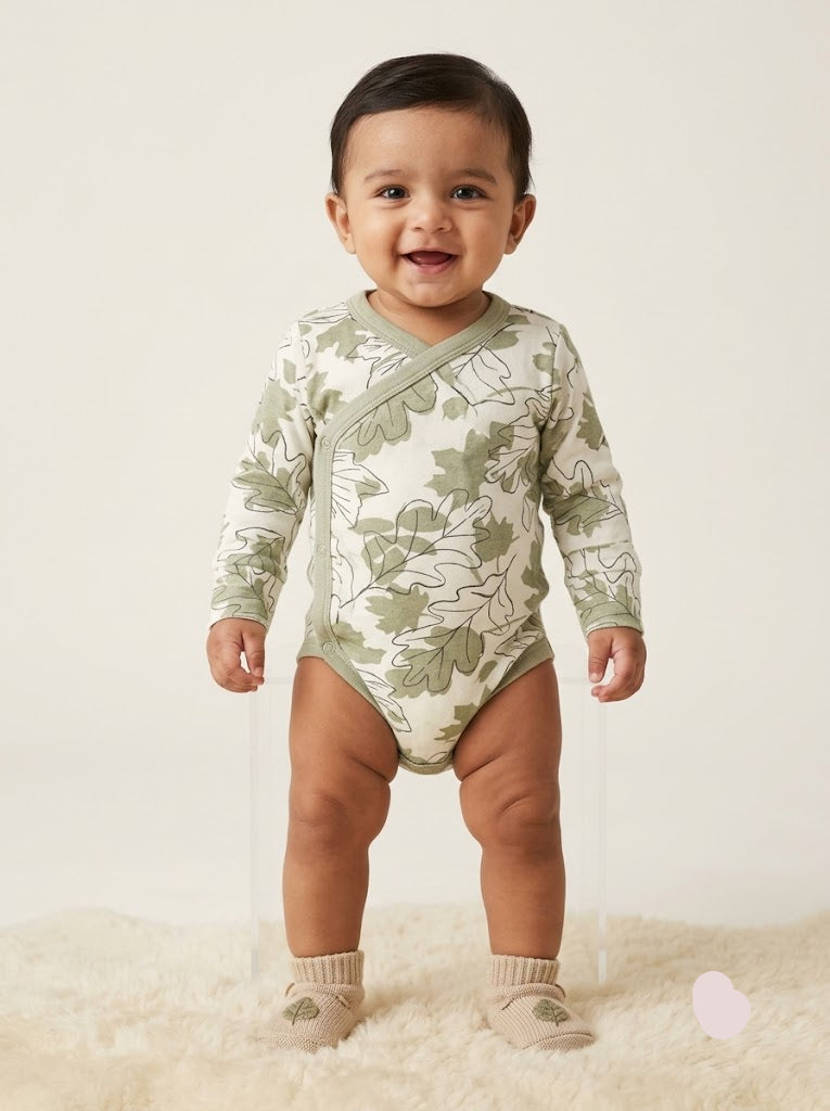 Baby's FS rompers - leaves