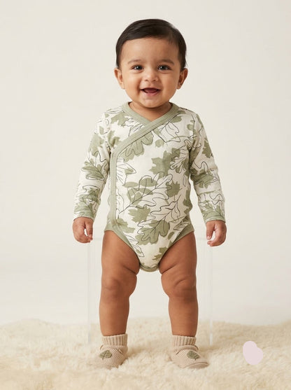 Baby's FS rompers - leaves