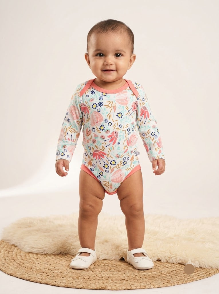 Baby's FS rompers - mixed flower