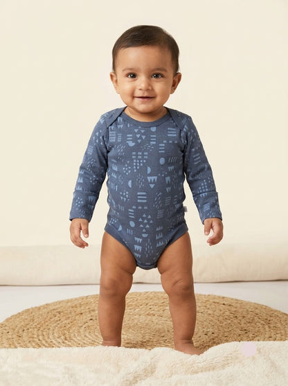 Baby's FS rompers - navy shapes