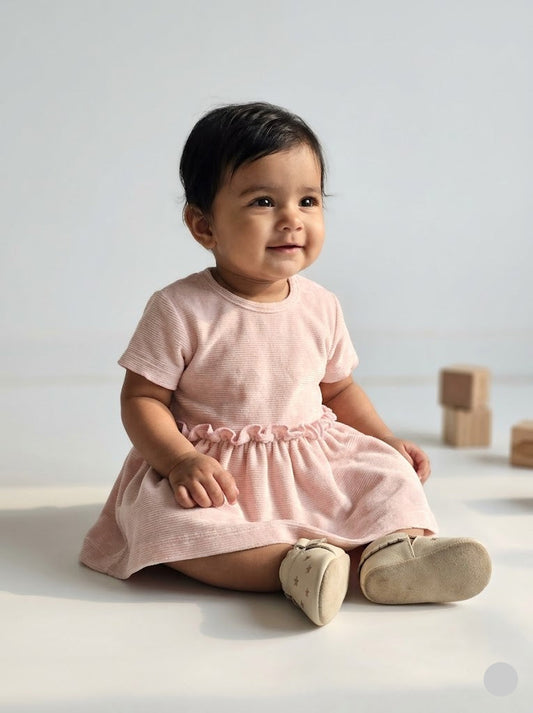 Baby's LS full open frock - sandle