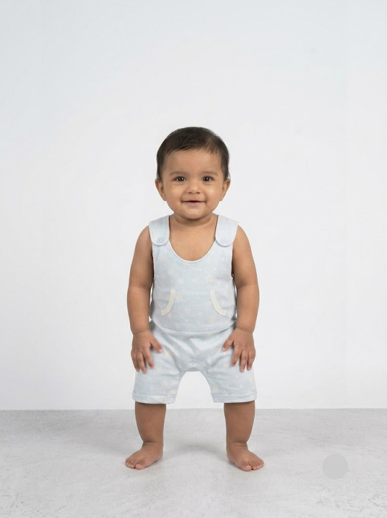 Baby's LS jumpsuit - blue star