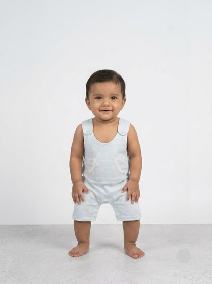 Baby's LS jumpsuit - blue star