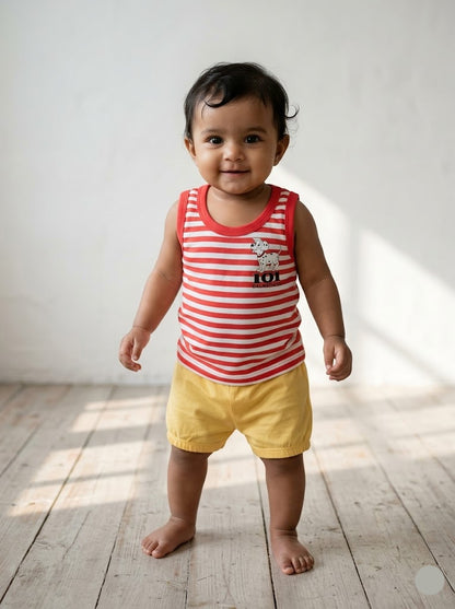 Baby's LS t-shirt - red lines