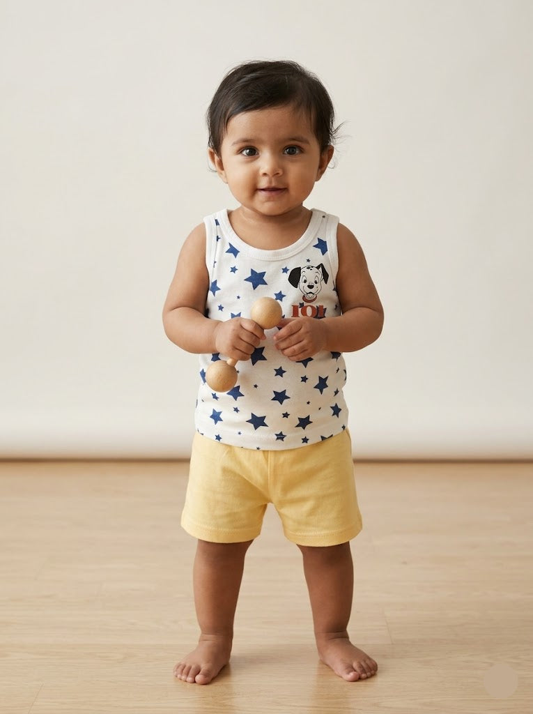 Baby's LS t-shirt - white star