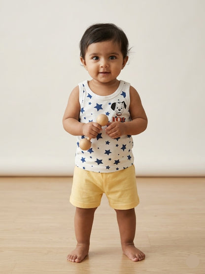 Baby's LS t-shirt - white star