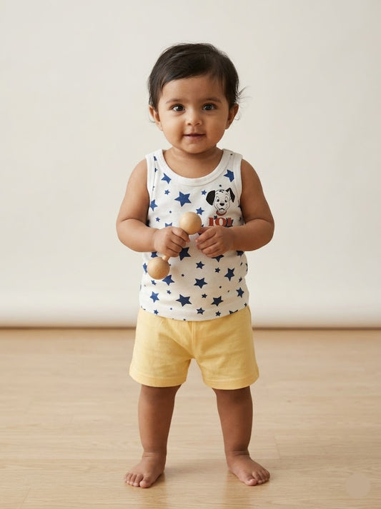 Baby's LS t-shirt - white star