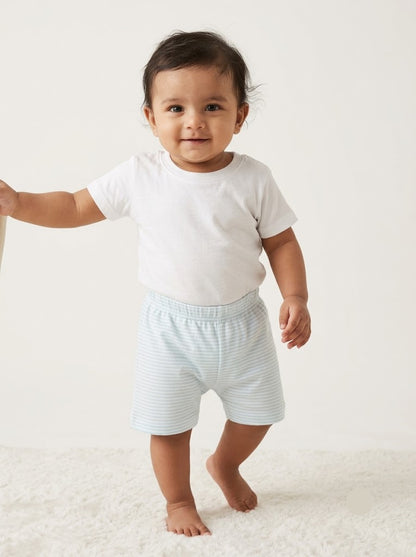 Baby's Shorts - Light blue striped