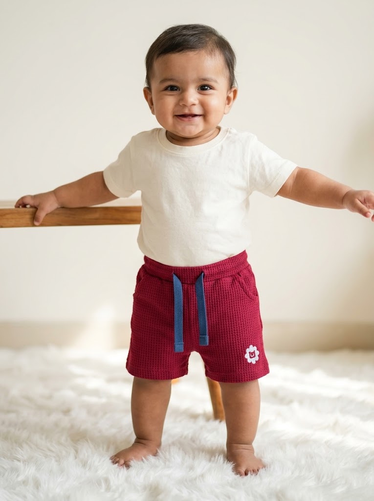 Baby's Shorts - Red face
