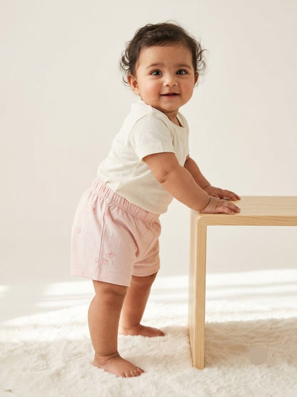 Baby's Shorts - Small pink flowers