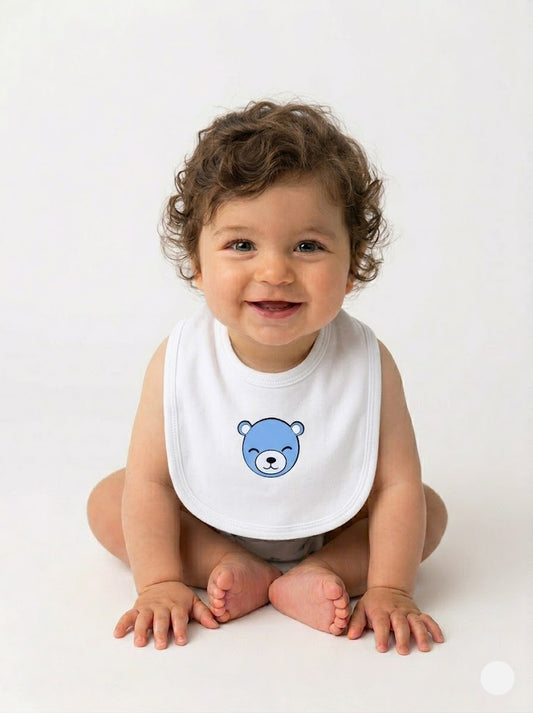 Baby's bibs - Plain with a bunny