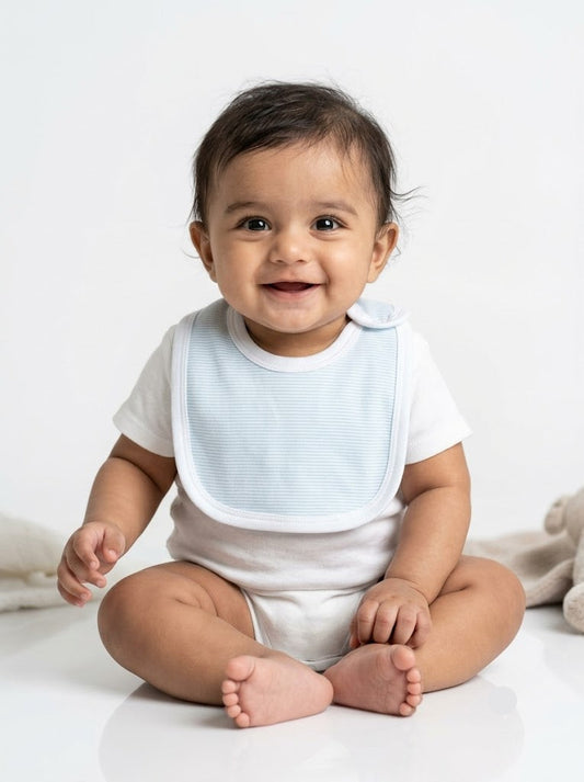 Baby's bibs - blue line