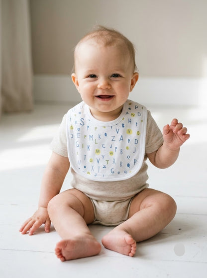 Baby's bibs - letters